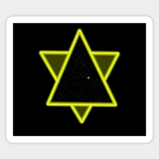 Yellow Triangle Galaxy LED light Sticker